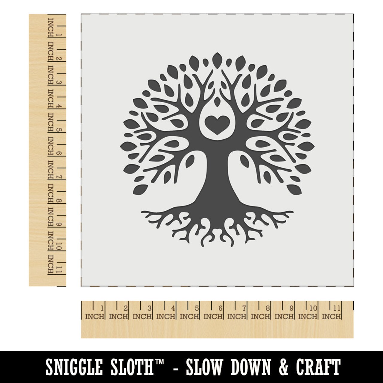 Tree of Life with Heart in Branches Wall Cookie DIY Craft Reusable Stencil